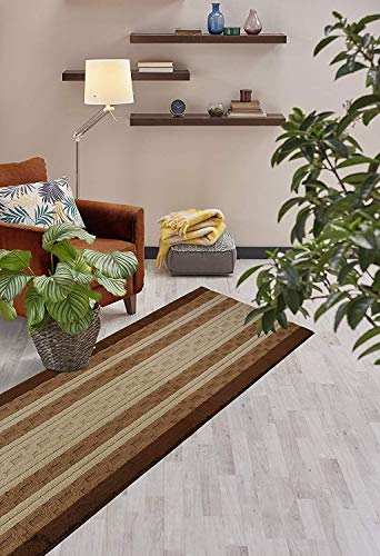 Custom Size Hallway Runner Rug, Slip Resistant, 26 Inch Wide X Your Choice of Length, Chain Brown, 26 Inch X 2 Feet, Doormat Size - color: Brown Chain, size: 2'2" x 2' (Rectangular)