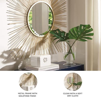 Signature Design by Ashley Accent Mirror, 42-in Gold Sunburst, Elspeth