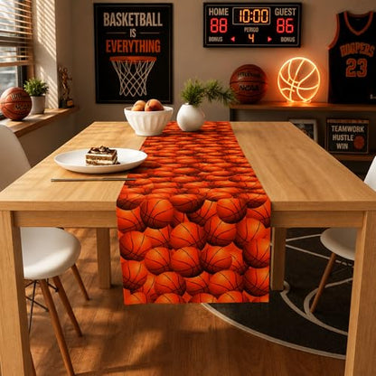 Basketball Party Decorations - Basketball Table Runner - color: Basketball