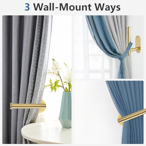 Curtain Tiebacks Hooks Wall Mounted, Curtain Holdbacks Screw-in, Curtain Holders for Drapes, Curtain Pull Backs, Curtain Tie Backs 304 Stainless Steels, 2pcs Gold - color: Gold, size: 2Pcs