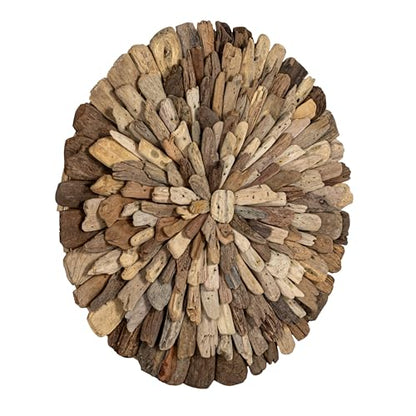 Creative Co-Op Round Driftwood Wall Décor
