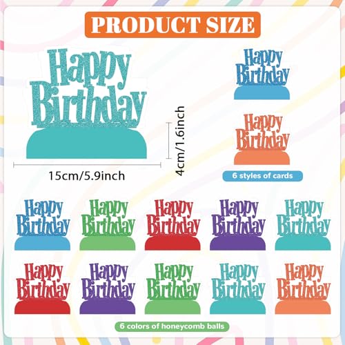 12Pcs Happy Birthday Centerpieces Table Decorations