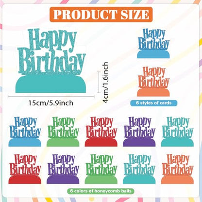 12Pcs Happy Birthday Centerpieces Table Decorations