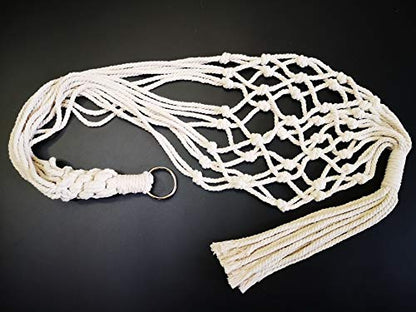 Macrame Plant Hanger Hanging Planter Hanging Net Basket Cotton Rope 52 Inch for 10 inch Pot, Pot and Plant Excluded (Beige)