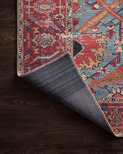 Loloi Loren Blue/Red 7'-6" x 9'-6" Area Rug - color: Blue / Red, size: 7'6" x 9'6" (Rectangular)