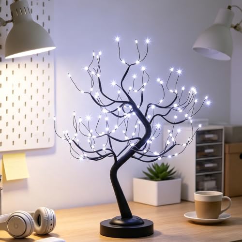 FUCHSUN 108 LED Tabletop Tree Lights, Lighted Artificial Twinkle Tree Lamp - color: Cool White