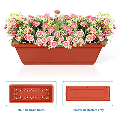 Vertical Raised Garden Bed Outdoor 3 Tiered Garden Planters Standing Elevated Planter Box with Drainage Holes for Plants Herbs Flowers Vegetables Brick Red - color: Brick Red