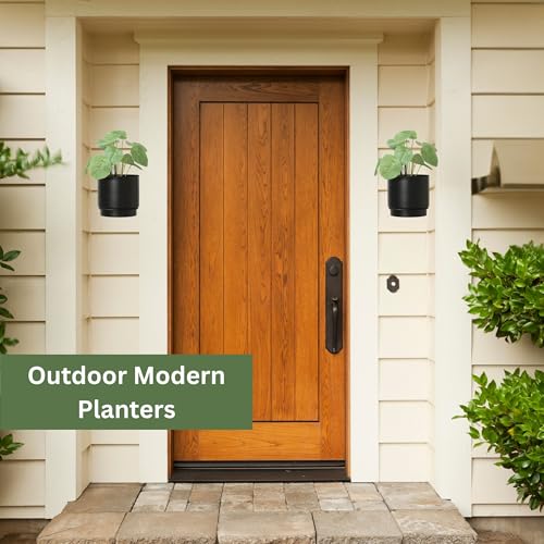 Self-Watering Wall Planters for Indoor Outdoor Plants (5.9 inch) - color: Black