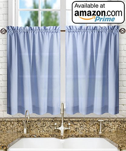 Ellis Curtain Stacey 54-by-13 Inch Ruffled Filler Valance (Slate) - color: Slate