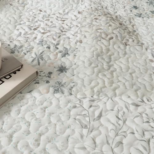 Exclusivo Mezcla Reversible Boho Quilted Throw Blanket, 50"x 60" - color: Bohemian Patchwork Grey, size: 50 x 60 inch