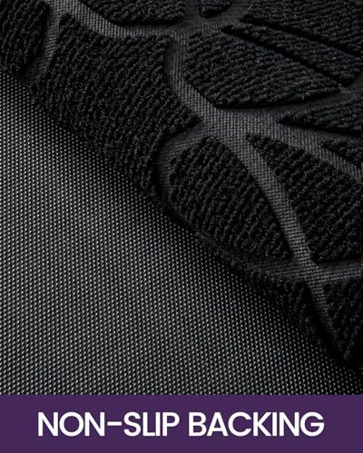 DEXI Front Door Mat Outside Entrance 32x48, Heavy Duty Non Slip, Black - color: Black, size: 32" X 48" (Rectangular)