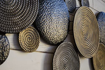 Signature Design by Ashley Circle Metal Wall Sculpture, 46x23 in, Emsley