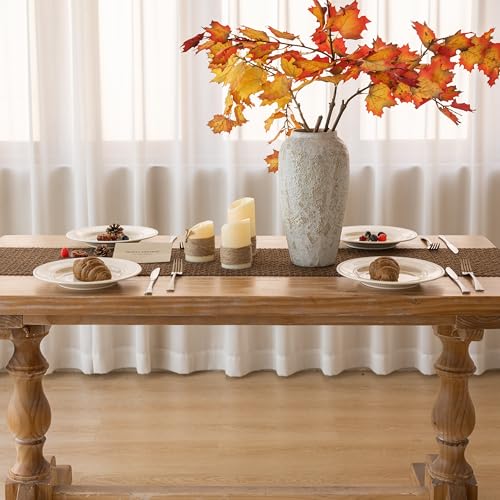 Fall Thanksgiving Boho Macrame Brown Table Runner 13x48 Inch - color: Brown, size: 48"L