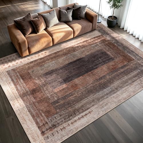 Neutral Geometric Beige 5x8 ft Large Rug for Living Room Bedroom - color: Beige, size: 5' x 8' (Rectangular)