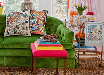 Catstudio Arizona Hand Embroidered Pillow, Decorative Throw Pillow - color: Arizona