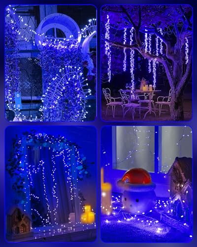 Minetom Fairy Lights Battery Operated, Twinkle String Lights 5ft 60LED - color: Blue