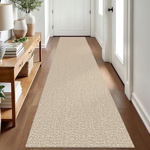 EARTHALL Washable Runner Rug, Non Slip Entryway Runner, 2x8 Ft, Sand/Beige - color: Sand/Beige, size: 2' x 8' (Rectangular)