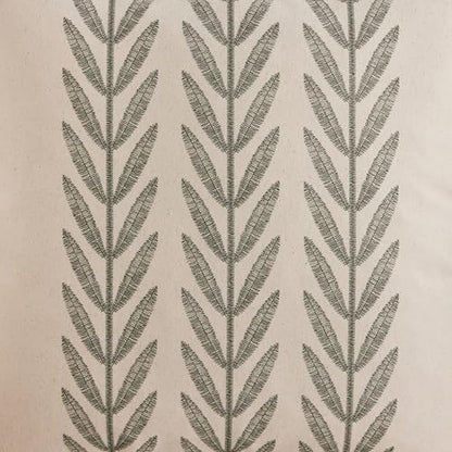 Farmhouse Leaves Throw Pillow Covers Set of 2, 18x18in Green - color: Green, size: 18" x 18" (Pack of 2)