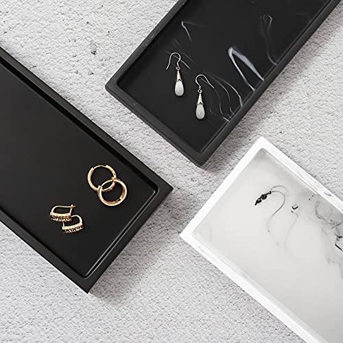 Luxspire Resin Bathroom Vanity Tray Countertop Organizer, Mini, Ink Black - color: Ink Black, size: Mini