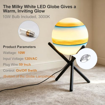 Lightdot 13.8-in Globe Floor Lamp Waterproof Outdoor Patio Floor Lamp, 10W - color: 13.8''Blue