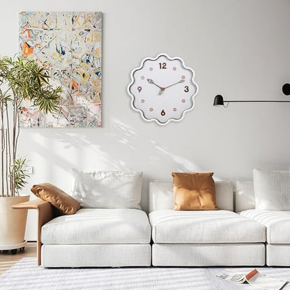 Wall Clock, Modern 14 Inch, White