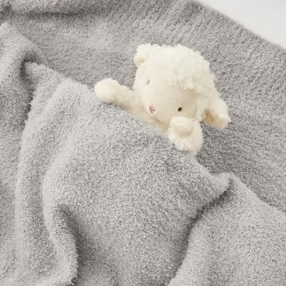 CYMULA Kids Throw for Boys and Girls 30 x 40 inches, Soft Cozy Cute Swaddle Fleece Throw, Light Grey - color: Light Grey, size: Baby(30" x 40")