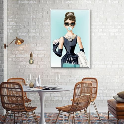 The Oliver Gal Artist Co. Abstract Wall Art Canvas - size: 36"L x 24"W, style: White Frame