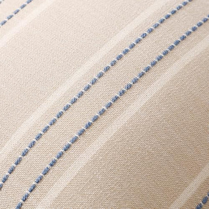Hckot Dusty Blue Pillow Covers 16x16 Set of 2 Stripe Throw Pillows - color: Dusty Blue, size: 16" x 16" (Pack of 2)