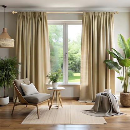 Gold Curtain Rods for Windows 66 to 120 Inches 1 Inch Adjustable - color: Gold, size: 66"-120"