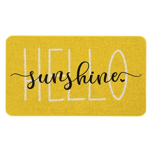 Maytycroco Summer Hello Sunshine Welcome Door Mat 30x17 Inch for Home Decor - color: Spring Summer-02