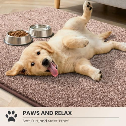 PURRUGS Hallway Runner Rug, 24" x 59", Brown-Light Cream - color: Brown-light Cream, size: 24" X 59"