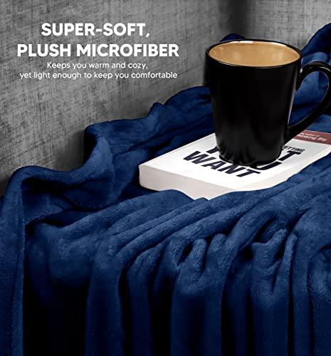Utopia Bedding Ultra Soft Fleece Bed Blanket Throw Size Navy (50x60 Inches) - color: Navy, size: Throw (50x60 Inch)