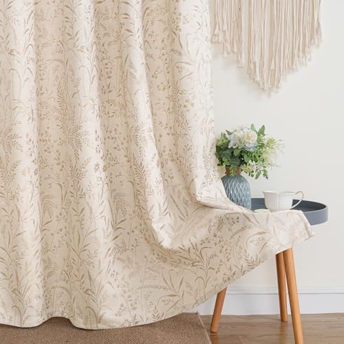 BGment Oatmeal Linen Curtains 63 Inch Length for Living Room 2 Panels - color: Oatmeal, size: 52"W x 63"L (Pack of 2)