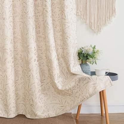 BGment Oatmeal Linen Curtains 63 Inch Length for Living Room 2 Panels - color: Oatmeal, size: 52"W x 63"L (Pack of 2)