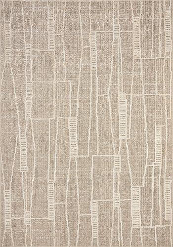 Loloi Amber Lewis Bexley Mushroom/Natural 2'-7" x 4' Accent Rug - color: Mushroom / Natural, size: 2'7" x 4' (Rectangular)