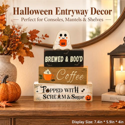 Cute Halloween Table Decor, Wooden Halloween Kitchen Decor