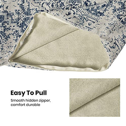 Blue White Ethnic Design Boho Pillow Covers 18x18 Set of 2 - color: Boho-1, size: 18" x 18" (Pack of 2)
