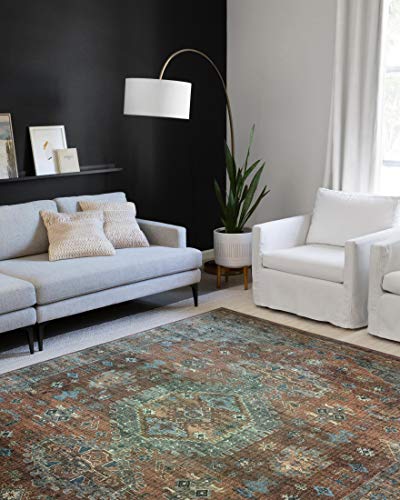 Loloi Skye Terracotta/Sky 2'-3" x 3'-9" Accent Rug - color: Terracotta / Sky, size: 2'3" x 3'9" (Rectangular)