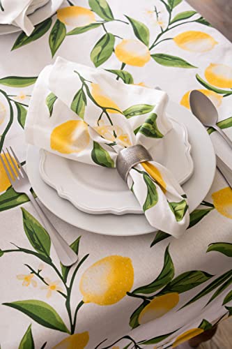 DII Lemon Bliss Tabletop Collection, Napkin Set, 6 Piece - size: 20" x 20" (Set of 6)