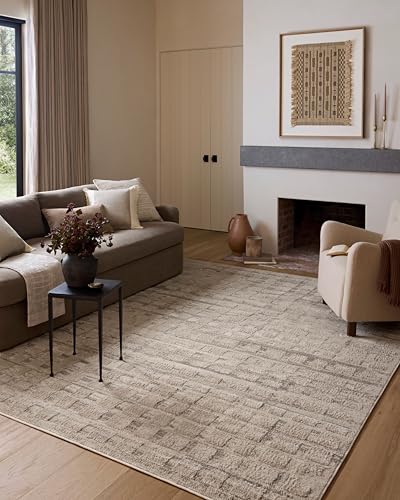 Loloi Amber Lewis Monty Collection MOT-06 Pebble/Beige 2'-7" x 8'-0" Runner Rug - color: Pebble / Beige, size: 2'7" x 8' (Rectangular)