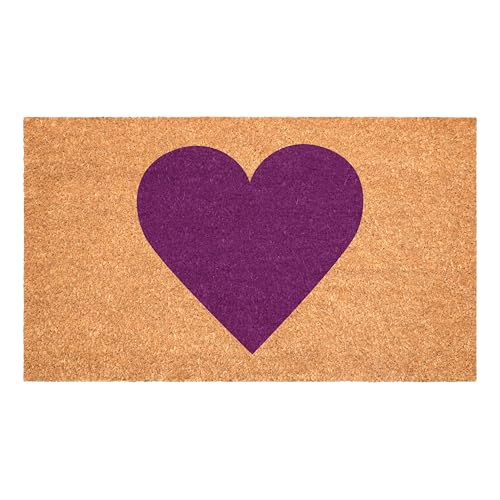 Calloway Mills Madison Heart Doormat (Purple, 24" x 36") - color: Purple, size: 2' x 3' (Rectangular)