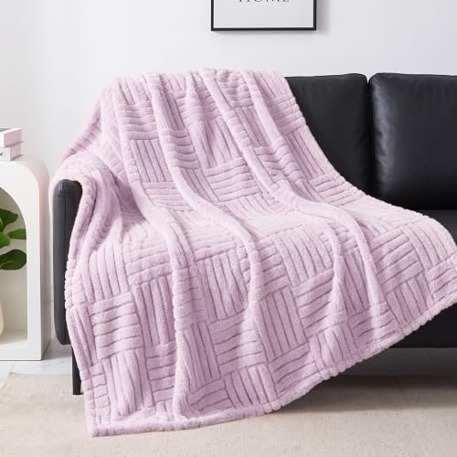 Whale Flotilla Lightweight Fleece Throw Blanket for Couch, Lilac - color: Lilac, size: Throw(50x60 Inch)