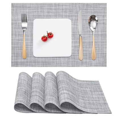 Myir JUN Placemats Set of 4 Kitchen and Dining Table Placemats - color: B-gray, size: Set of 4