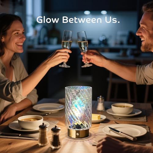 LUSHARBOR Battery Operated Table Lamp with Timer, Stepless Dimming Bedside Lamp Battery Powered Cordless Lamp for Home Decor Entryway/Living Room/Coffee Table/Shelf Transparent - color: Cylinder-Opalescent white