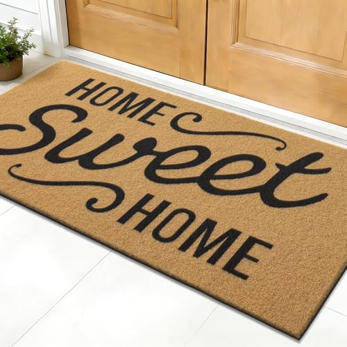 OLANLY Front Door Mat 47x23, Low Profile Doormat (Home Sweet Home) - size: 47" X 23"