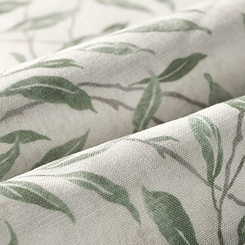 VOGOL Country Leaf Print Balloon Shade, 42 x 63, 1 Panel, Green - color: Green, size: 42"W x 63"L (Pack of 1)