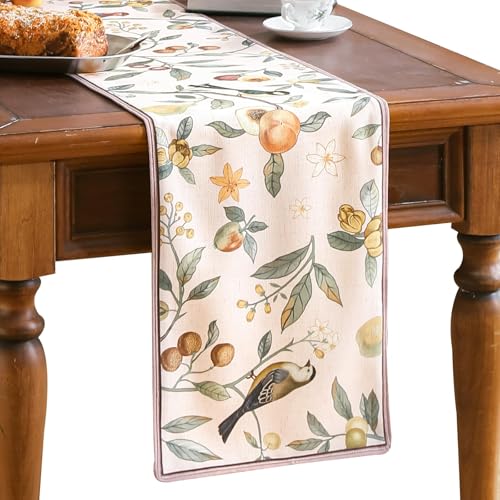 bilin gaier Designer Linen Extra Long Table Runner,118"x12"-Dewey A - color: Dewey a, size: 12"*118"