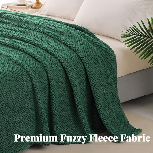 Whale Flotilla Extra Large Soft Fleece Throw Blanket for Couch - color: Emerald Green, size: Throw(50x70 In)