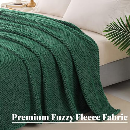 Whale Flotilla Extra Large Soft Fleece Throw Blanket for Couch - color: Emerald Green, size: Throw(50x70 In)