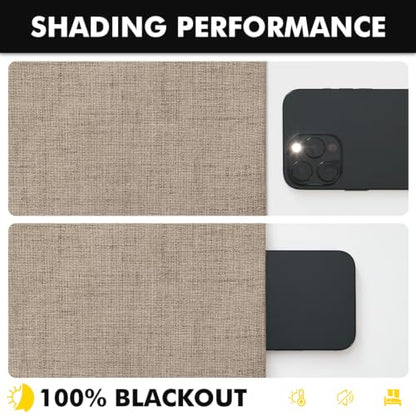 MIULEE 100% Blackout Linen Curtains 42 x 84 Inch Copper Brown 2 Panels - color: Copper Brown, size: 42"W x 84"L (Pack of 2)